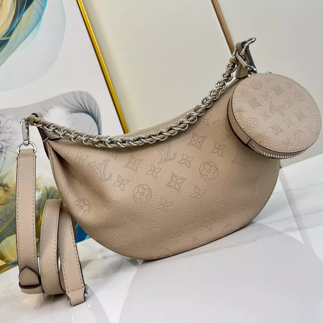 Louis Vuitton LV Baia Mahina Mono Pattern Like Auth Handbags 26x17x7.5cm