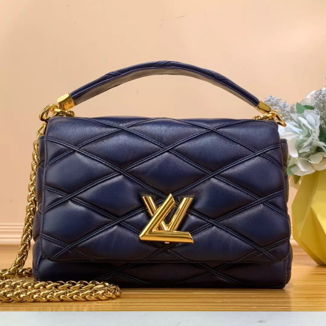 Louis Vuitton LV Go-14 Handbags Dark Blue 23cm