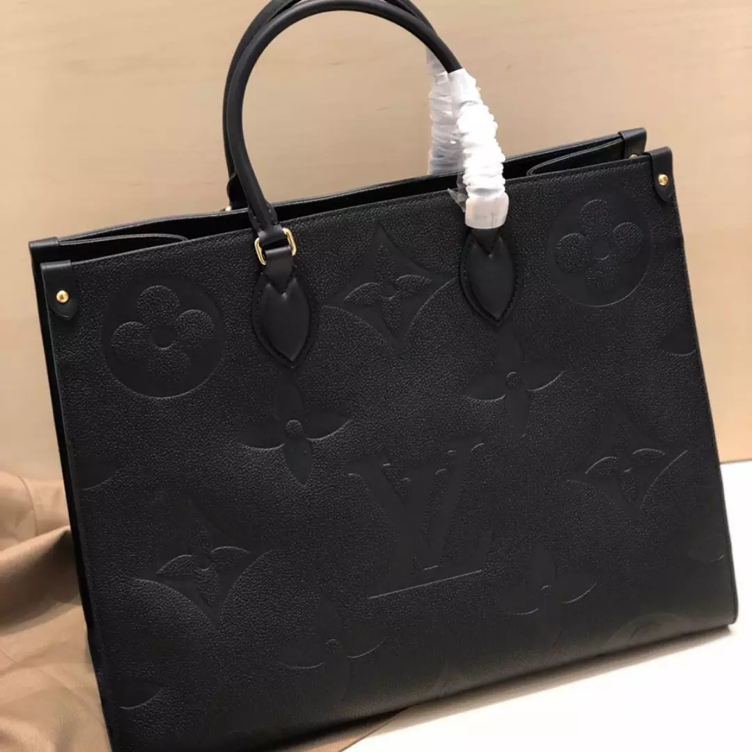 Louis Vuitton LV On The Go PM Tote Bag Replica 1:1 Black Handbags 35cm