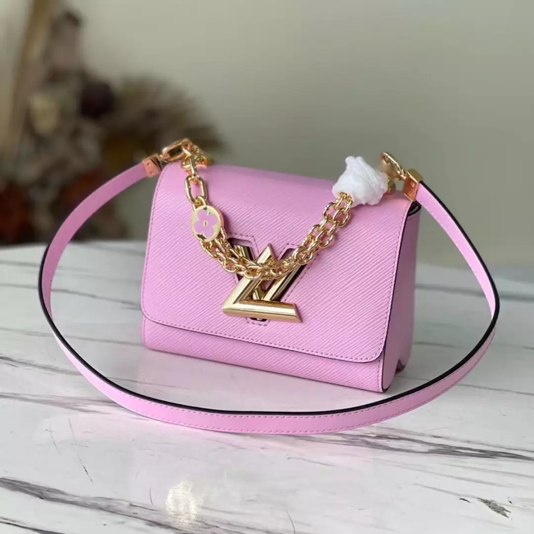 Louis Vuitton LV Twist Pink Handbags With Lock Gold 24cm