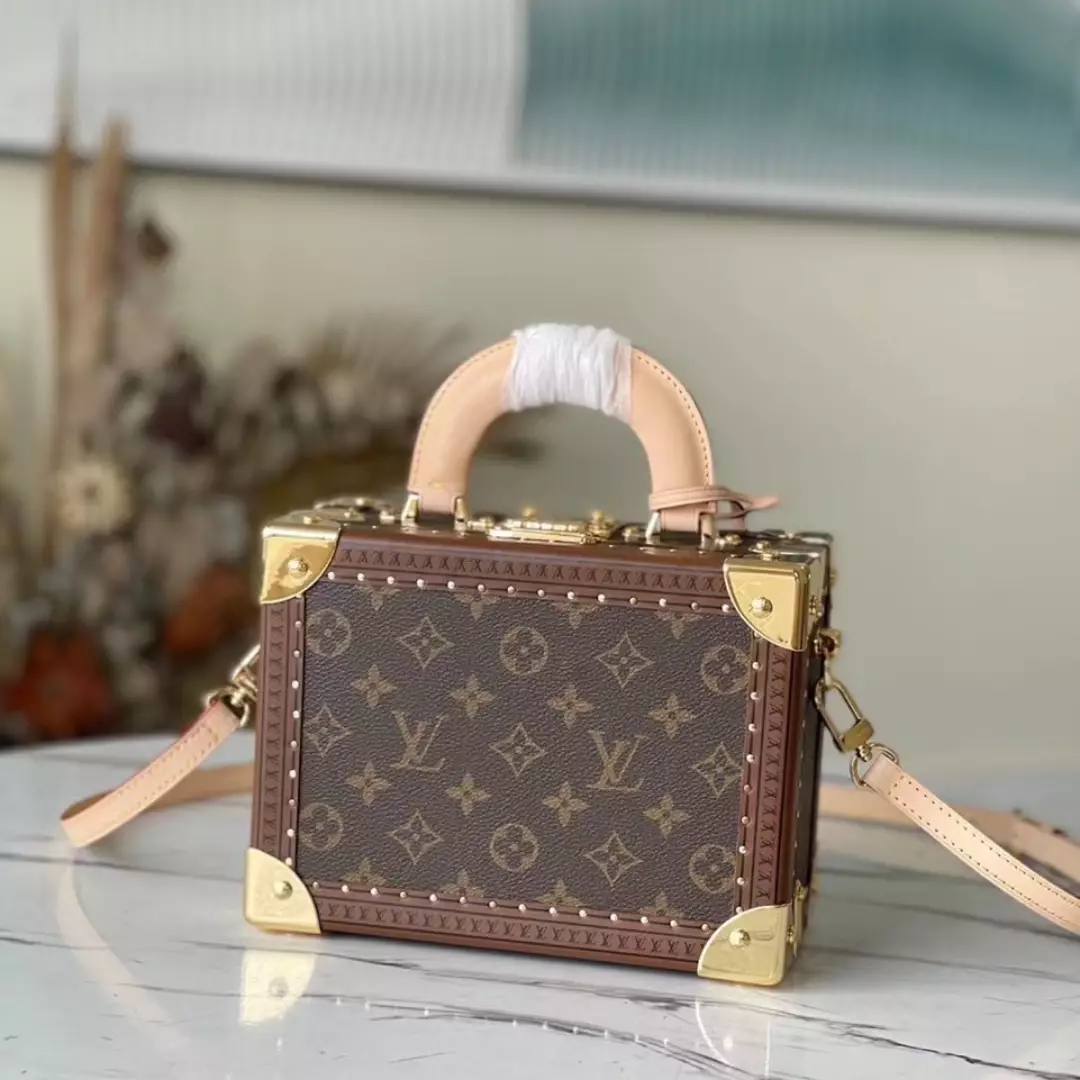 Louis Vuitton LV Valisette Tresor Monogram Handbags 22.5×14.5×11.5cm