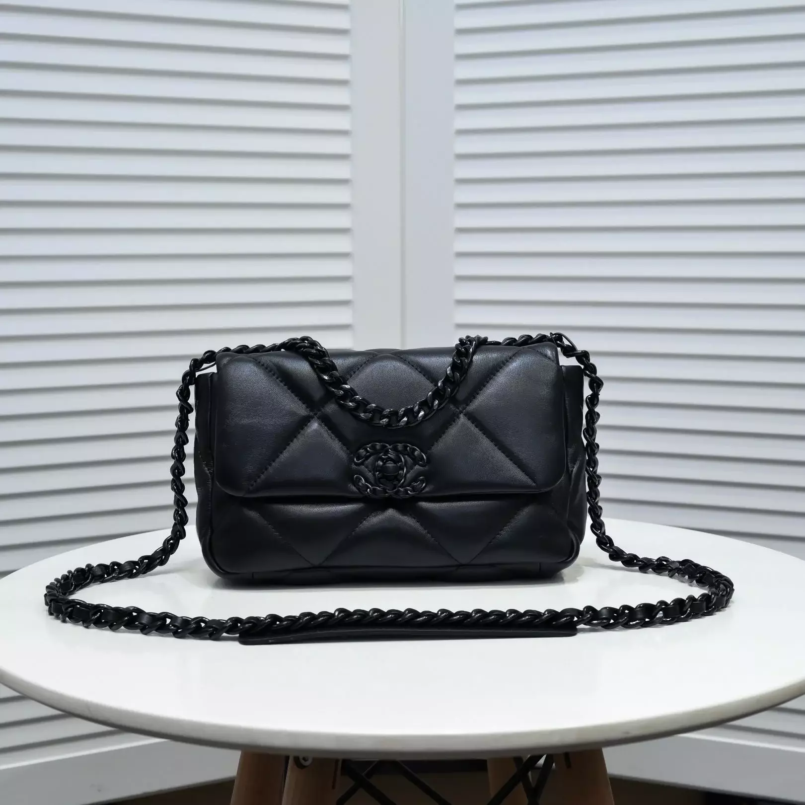 CHANEL 19 FLAP BAG 26CM ALL BLACK