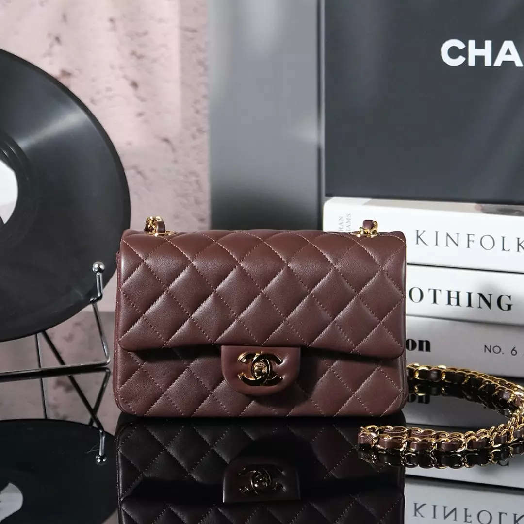 Chanel classic Mahroon colour with gold hardware