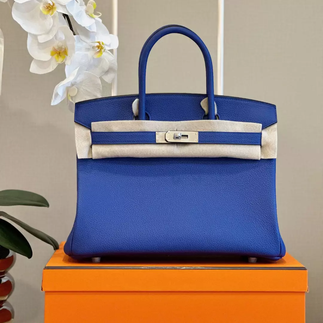 Hermès Birkin 30 Electrique Blue Palladium Hardware