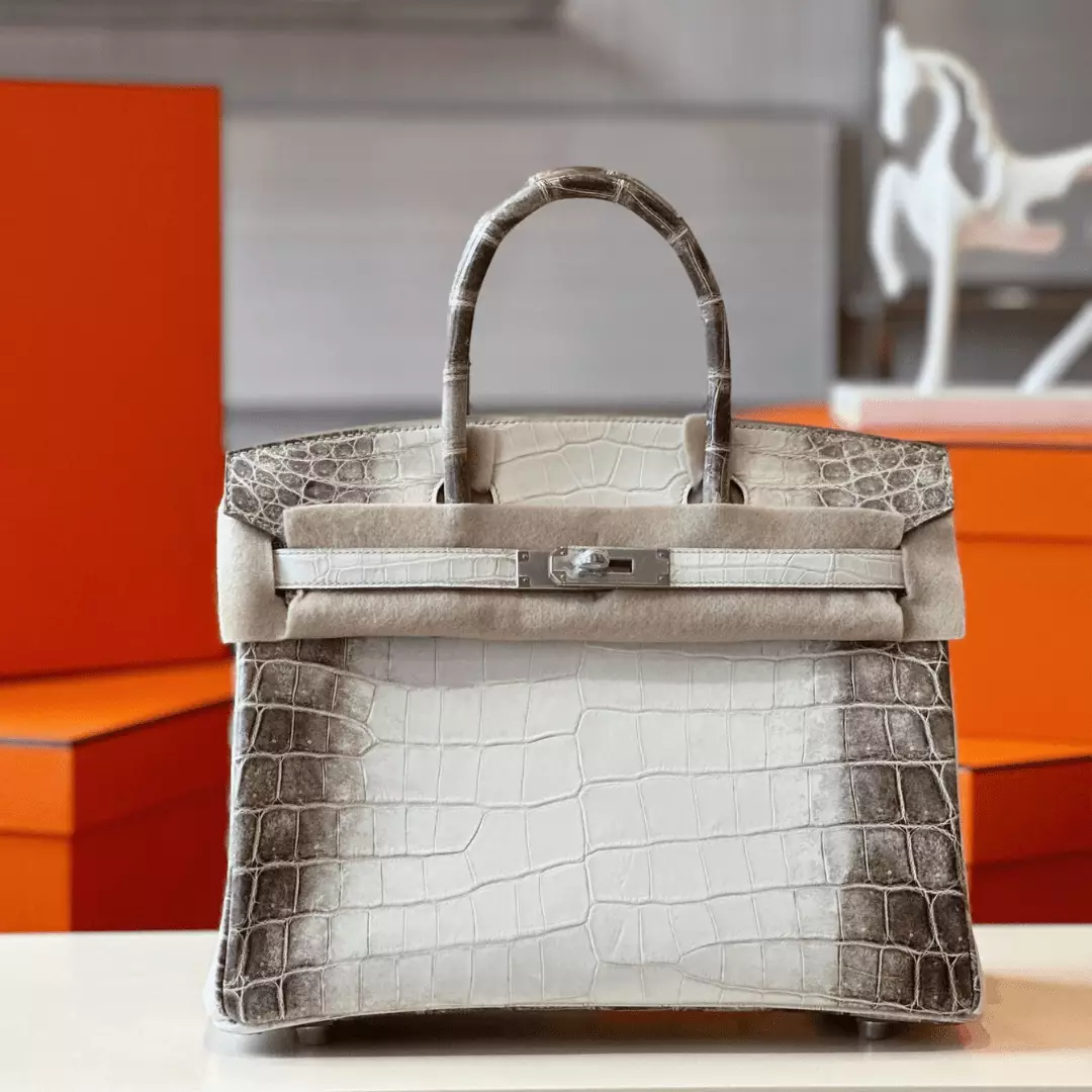 Hermes Birkin 30 Himalaya Albino Genuine Crocodile Leather