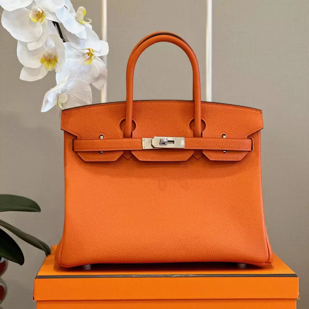 HERMES BIRKIN 30 ORANGE PALLADIUM HARDWARE