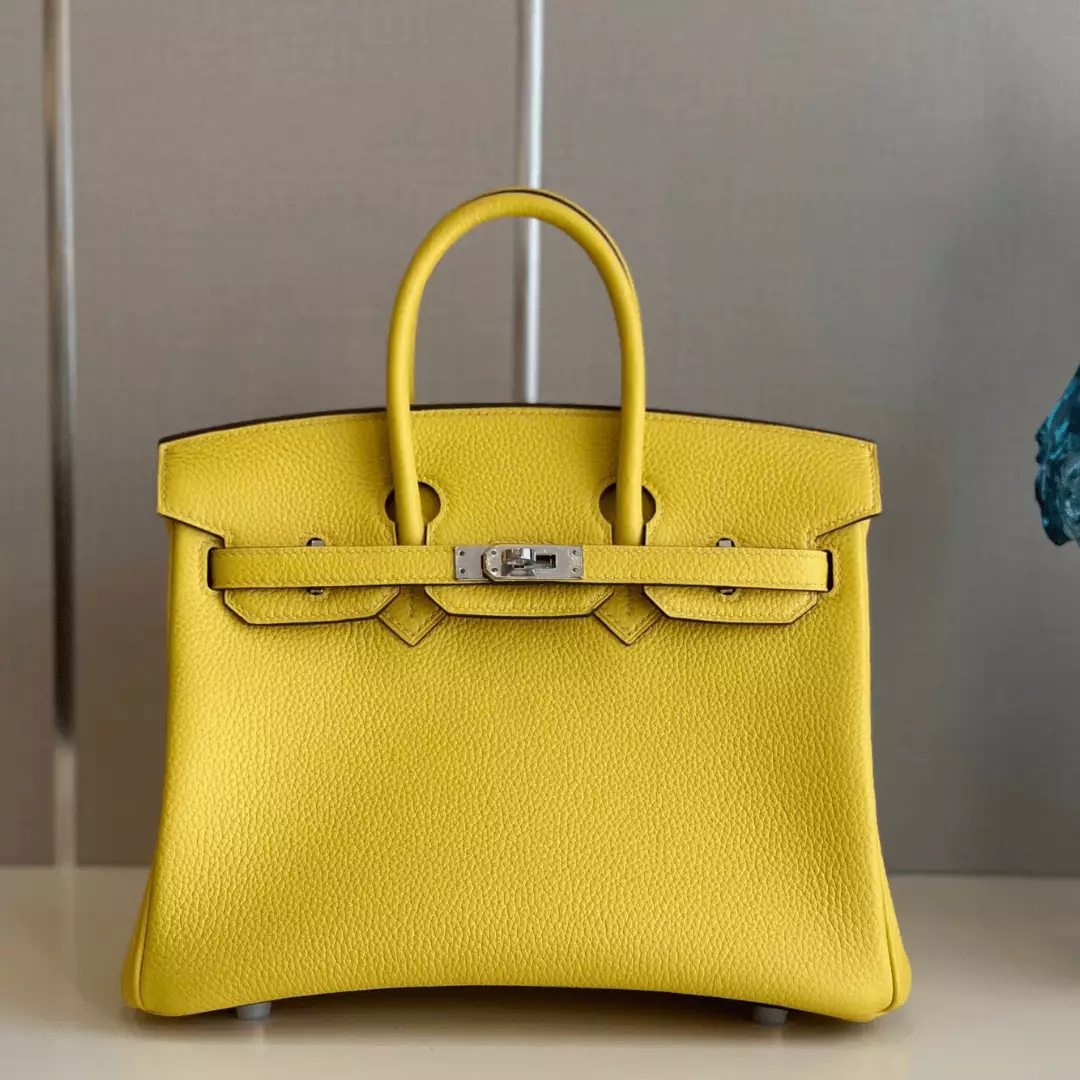 Hermes Birkin PHW Da Togo Yellow Replica 11 Handbags 25cm