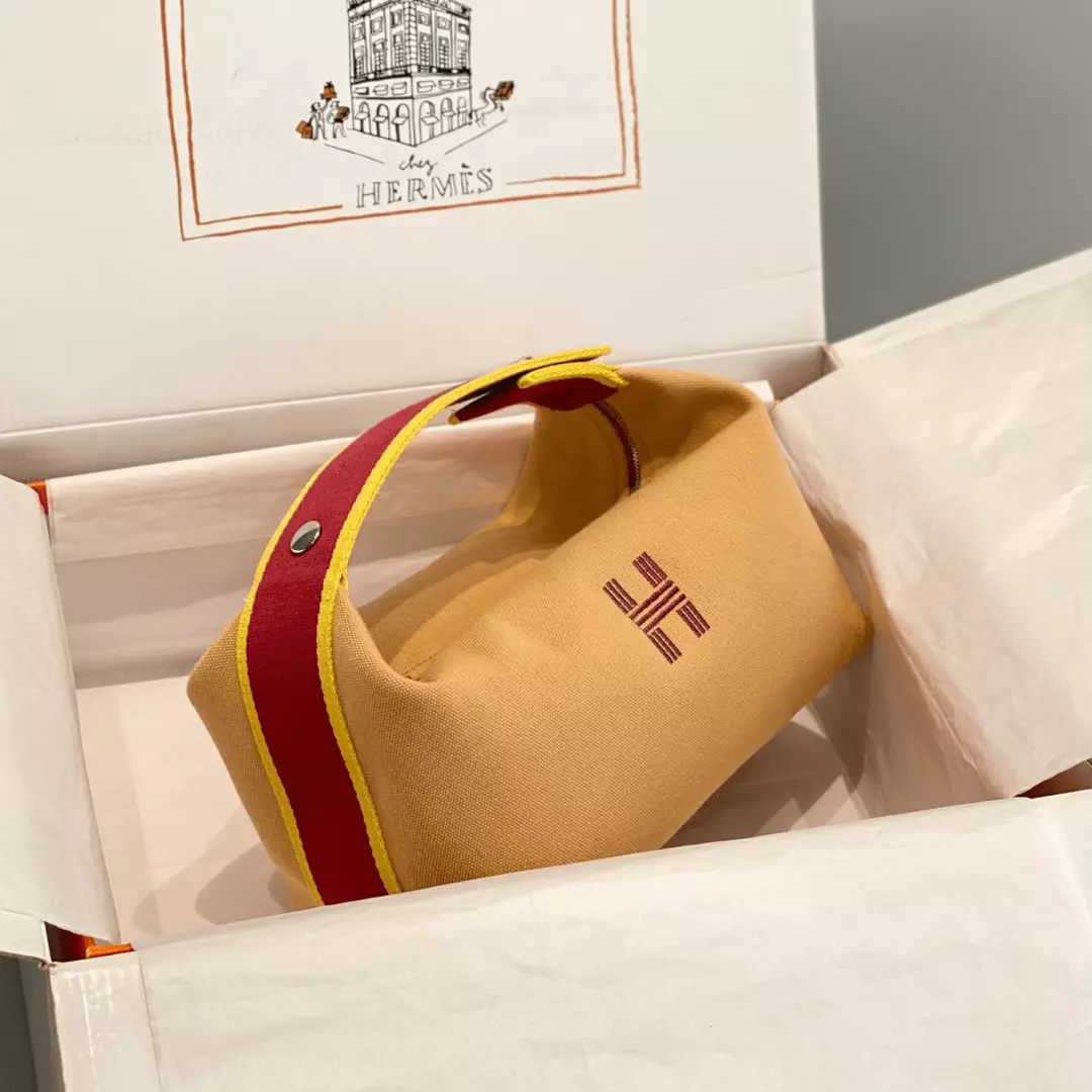 Hermes Bride A Brac PM Clutch Bag Orange Mix Red 12x20x10cm