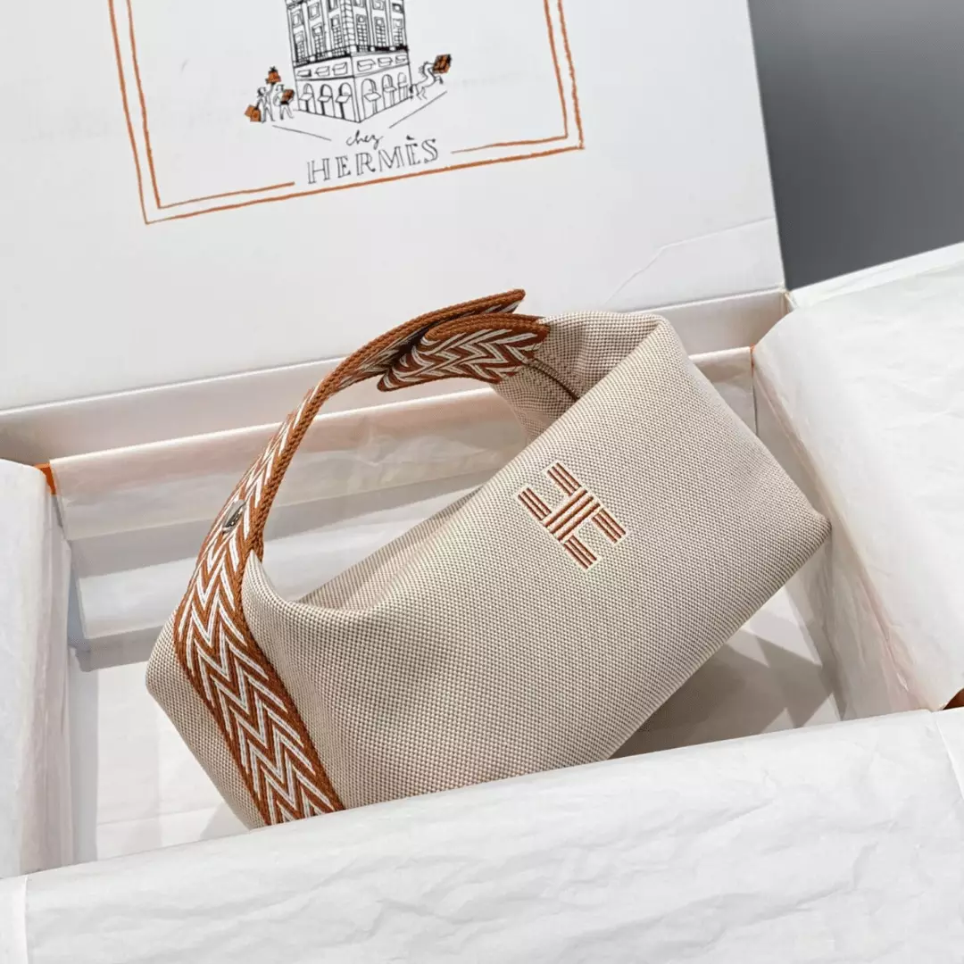 Hermes Clutch Bag Bride A Brac PM Fabric 12x20x10cm