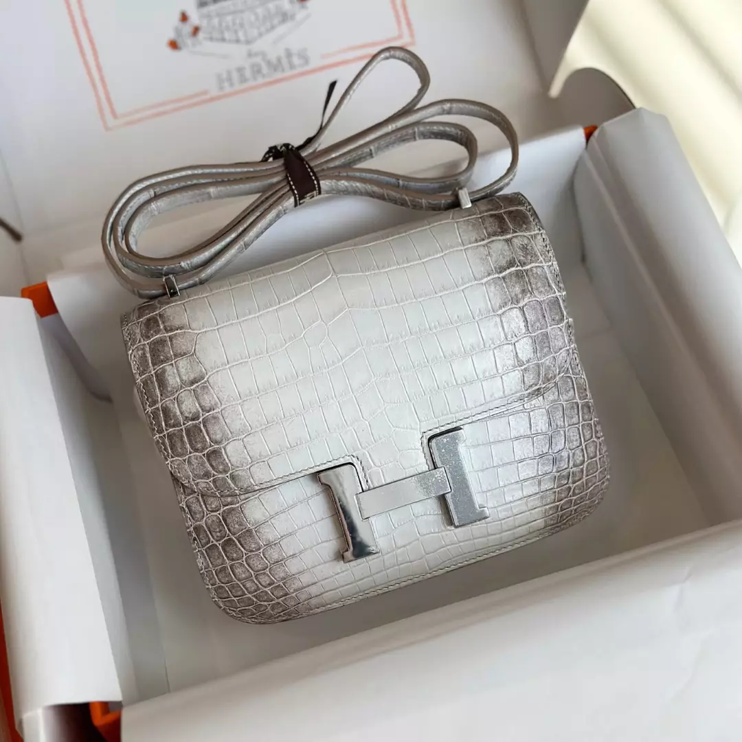 Hermes Constance 19 Himalaya Genuine Crocodile Leather Palladium Hardware