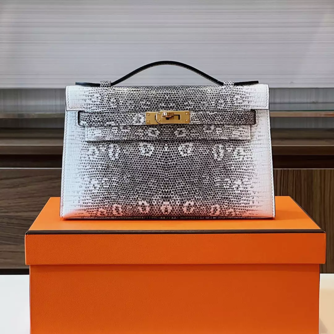 Hermes Constance Omber Genuine Lizard leather Gold Hardware