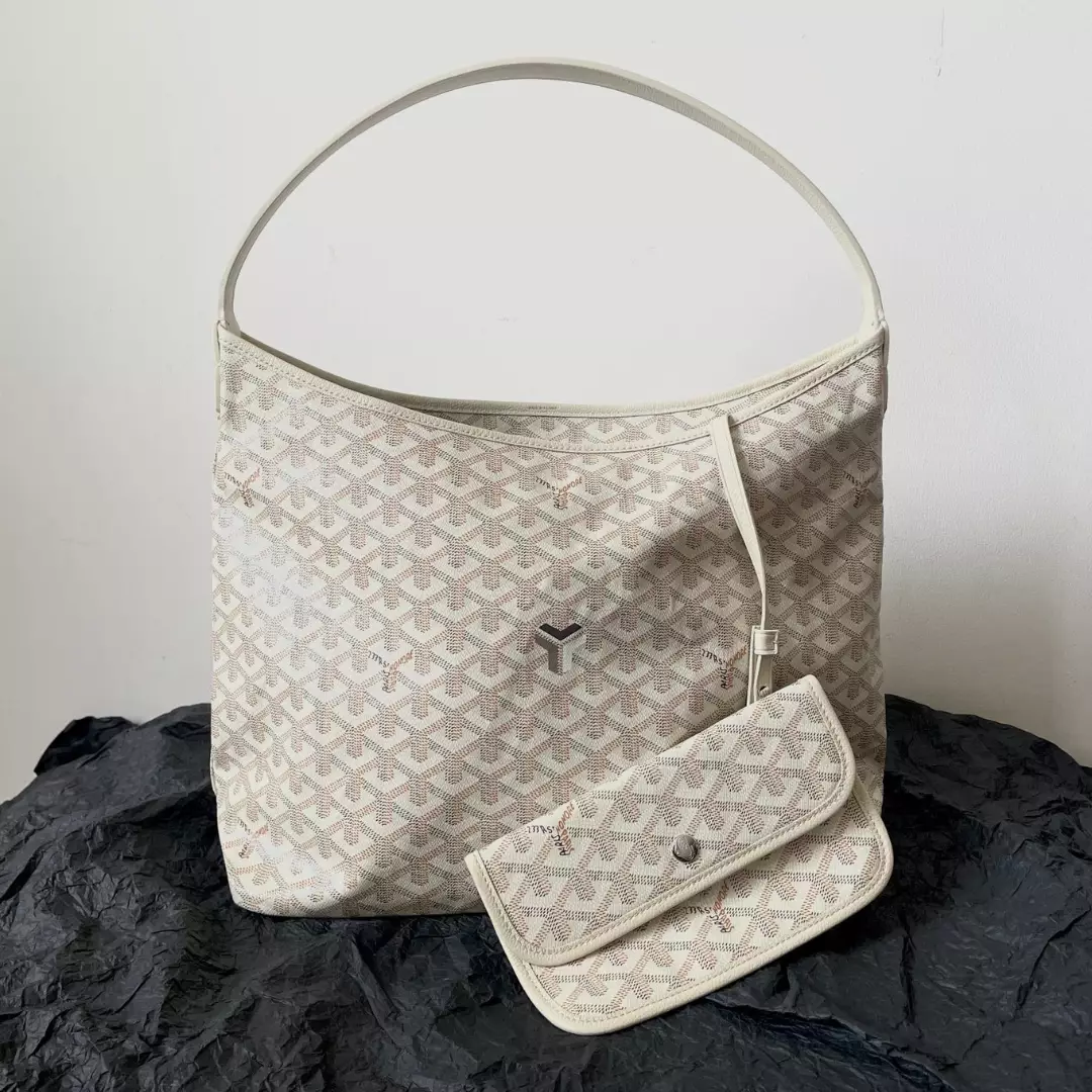 GOYARD Goyardine Boheme Hobo White