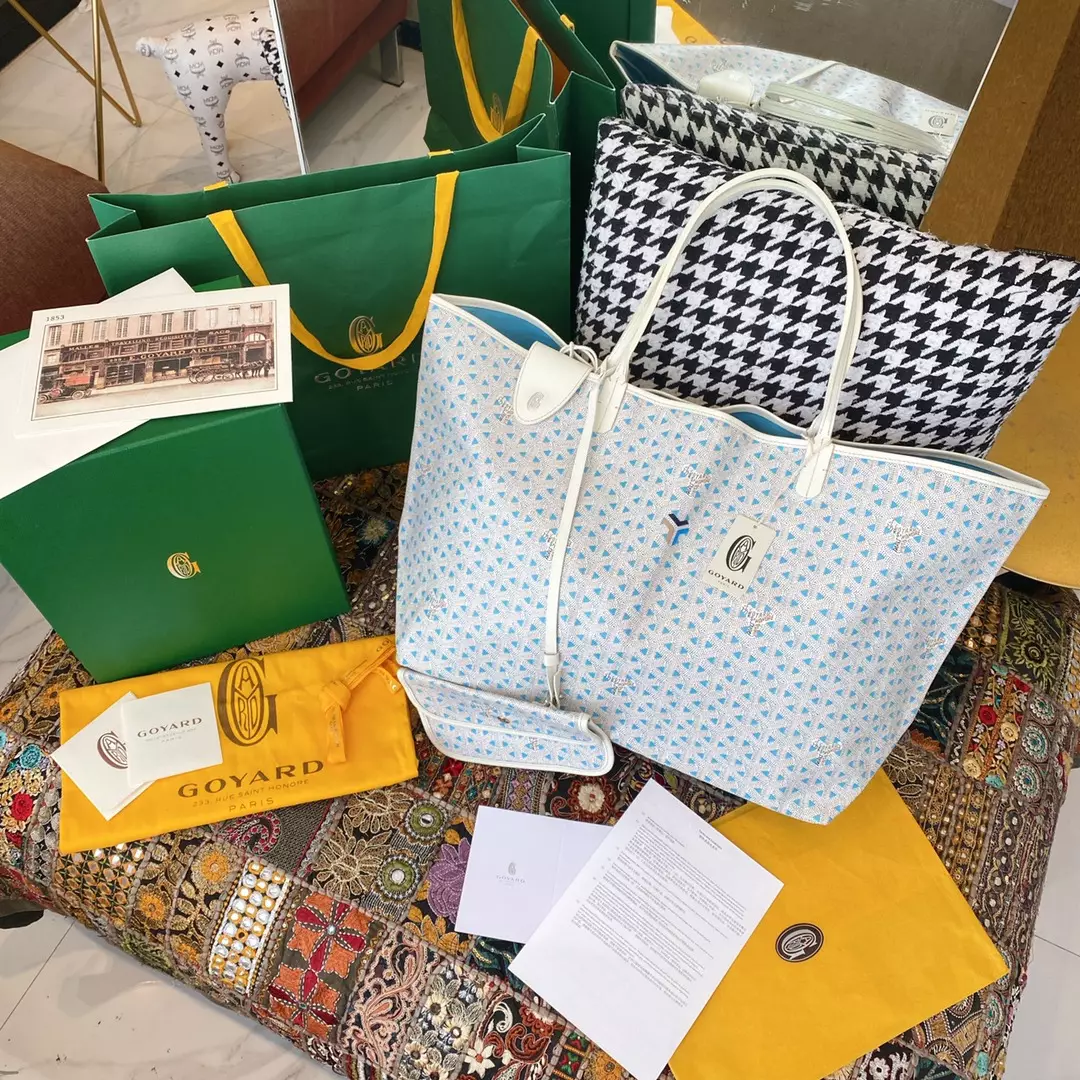 Goyard limited edition Saint Louis Claire-Voie GM Bag /Tote – Blue