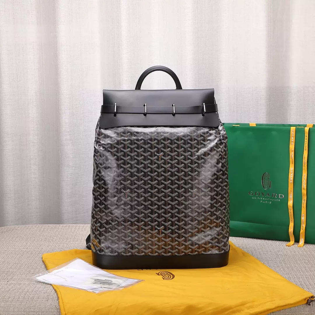 Goyard Steamer GM Black Leather Travel