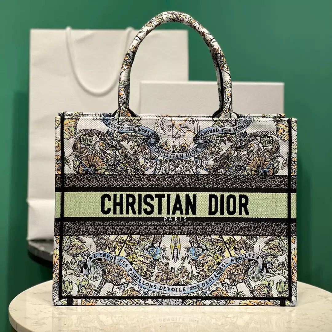 Dior Book Tote Super Quality Women’s Handbag Embroidered Fabric Size 36cm