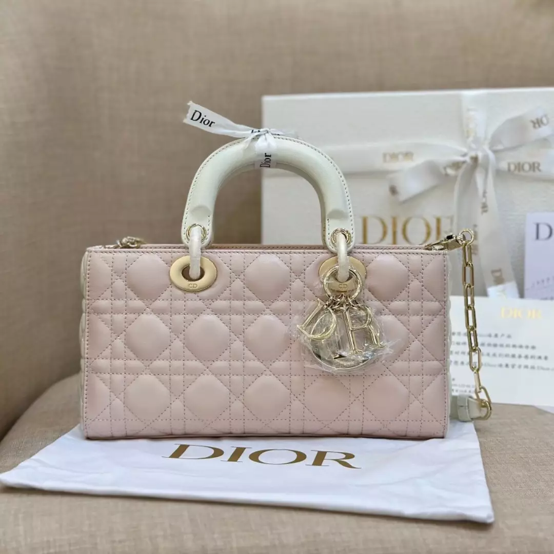 Dior D-Joy Women’s Handbag Pink Cowhide 26cm