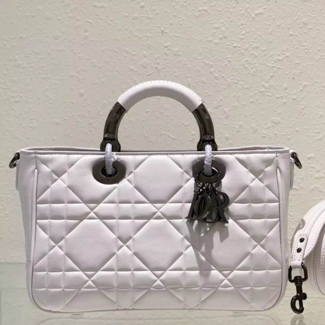 Dior Lady Luxury Branded Women’s Handbag Light Purple 24x18cm