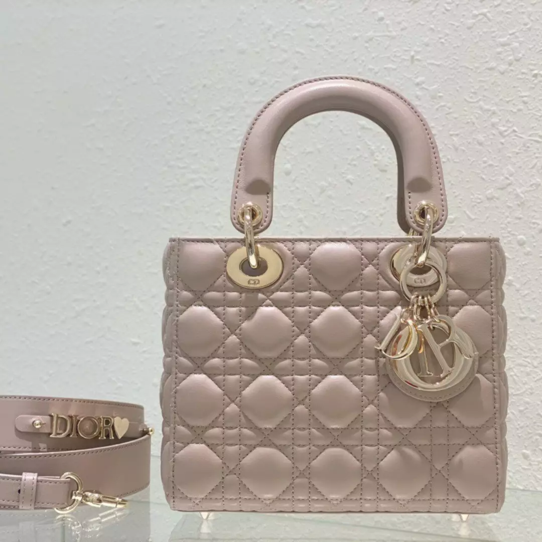 Dior Lady Super Light Pink Handbag 20cm