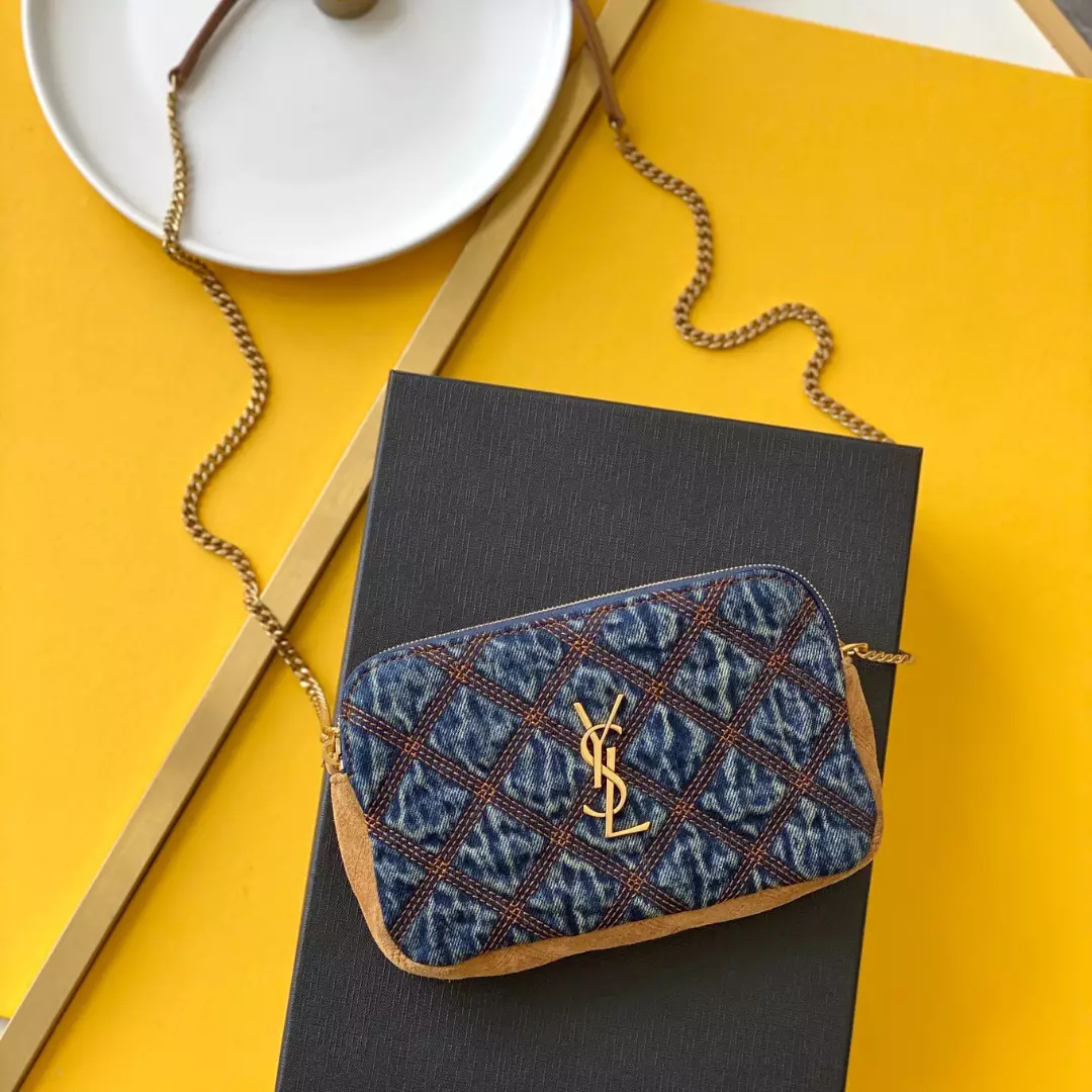 Saint Laurent Becky Double Zip Crossbody Ba