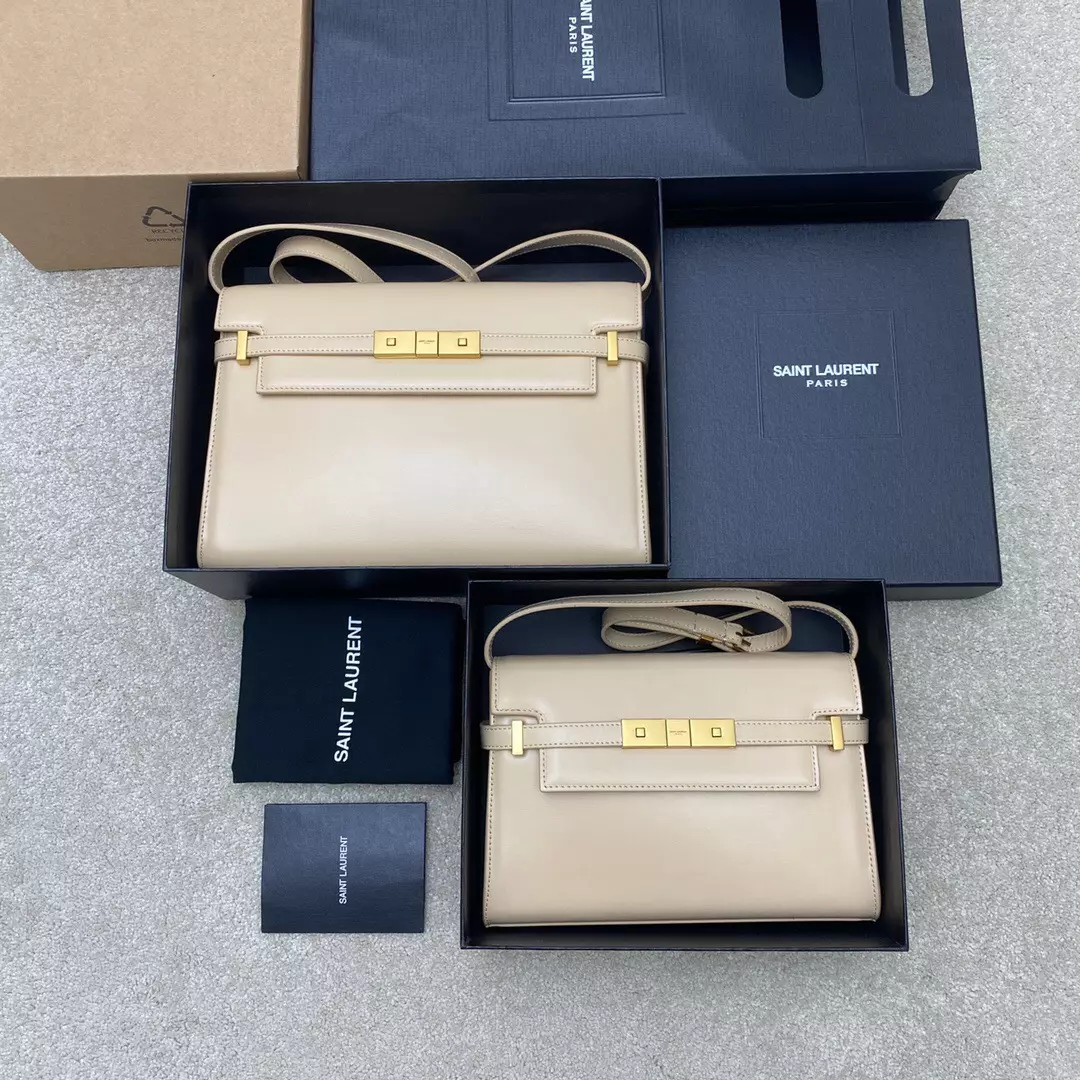 SAINT LAURENT Smooth Calfskin Manhattan Shoulder Bag