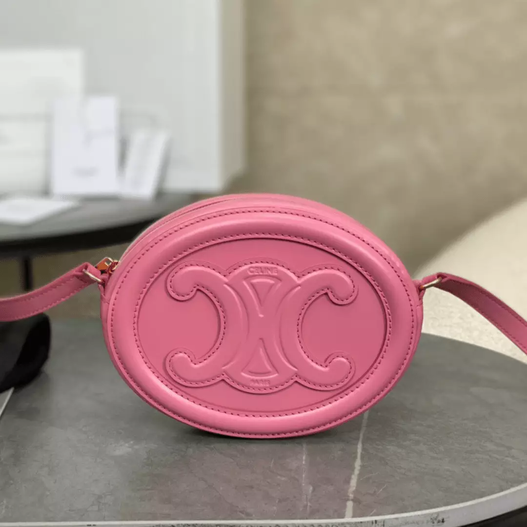 Celine Mini Handbag Pink Smooth Leather 16×12.5x4cm